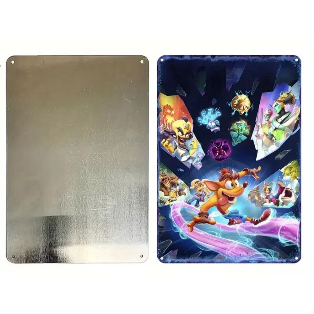 New CRASH BANDICOOT TIN METAL SIGN - 8